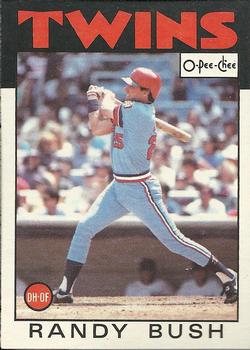 1986 O-Pee-Chee Baseball Cards 214     Randy Bush
